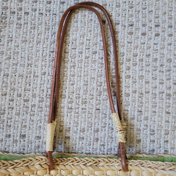 Vintage Y2K Straw Handbag Beaded Bugs Butterfly Boho Cottage Beachy Purse - Picture 4 of 7